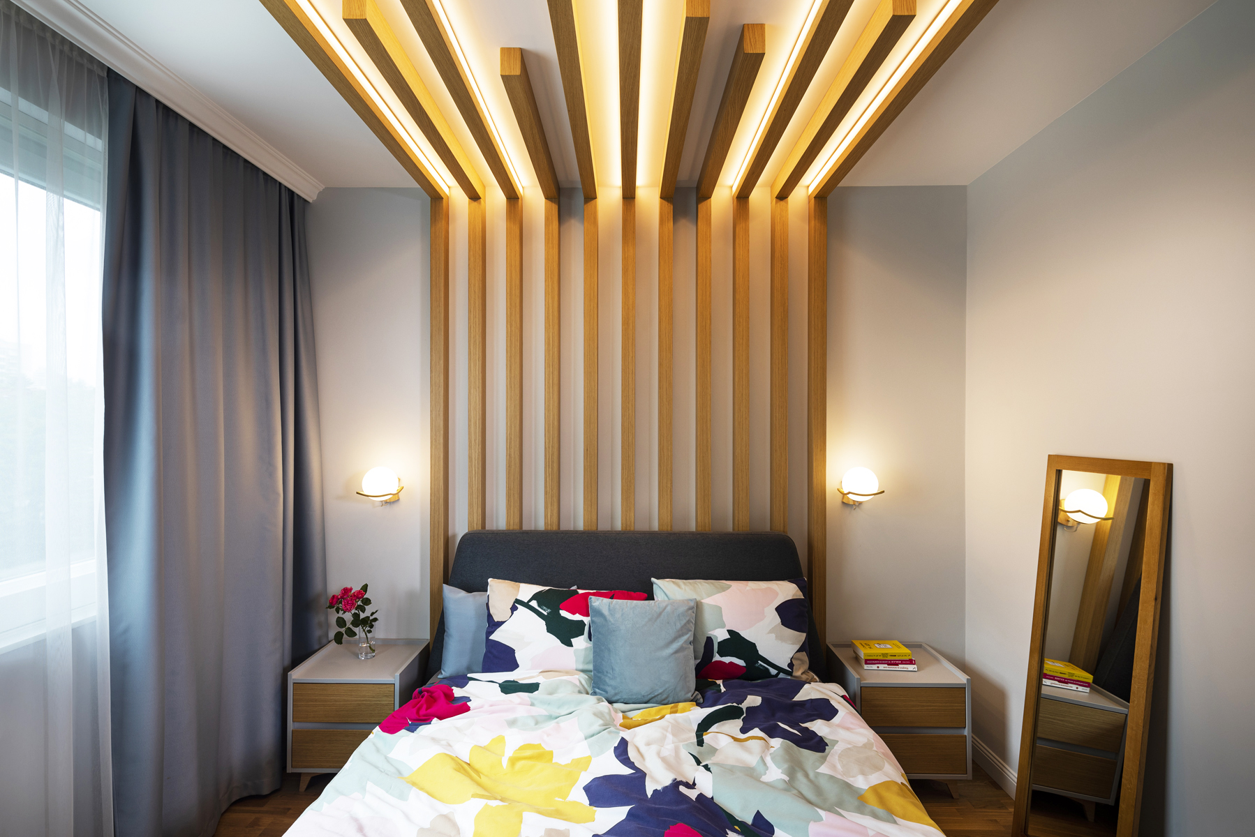 modern bedroom, lights desighn